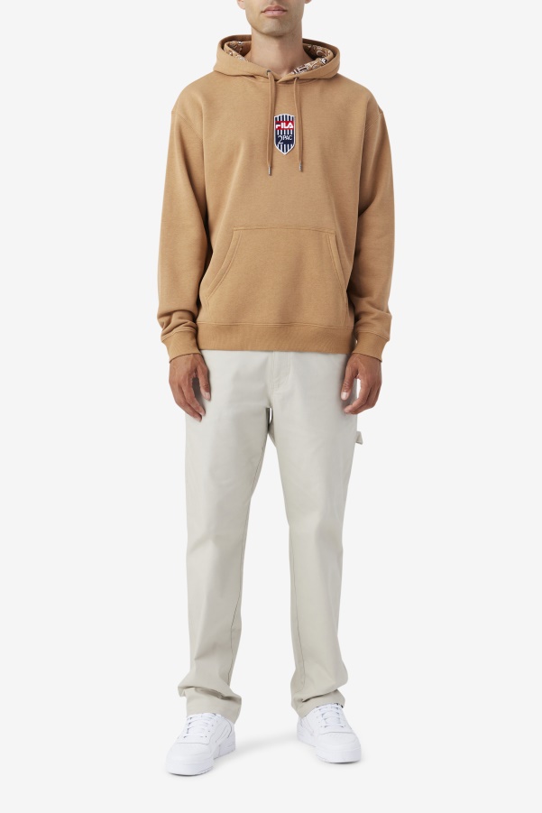 2Pac Patch Hoodie Fila Tobacco Brown