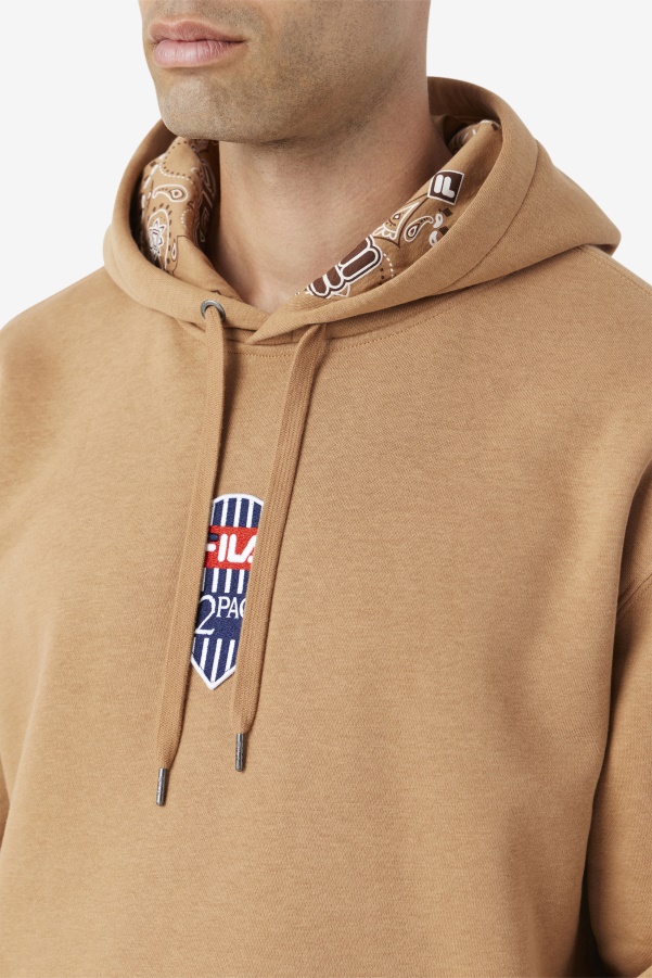 2Pac Patch Hoodie Fila Tobacco Brown
