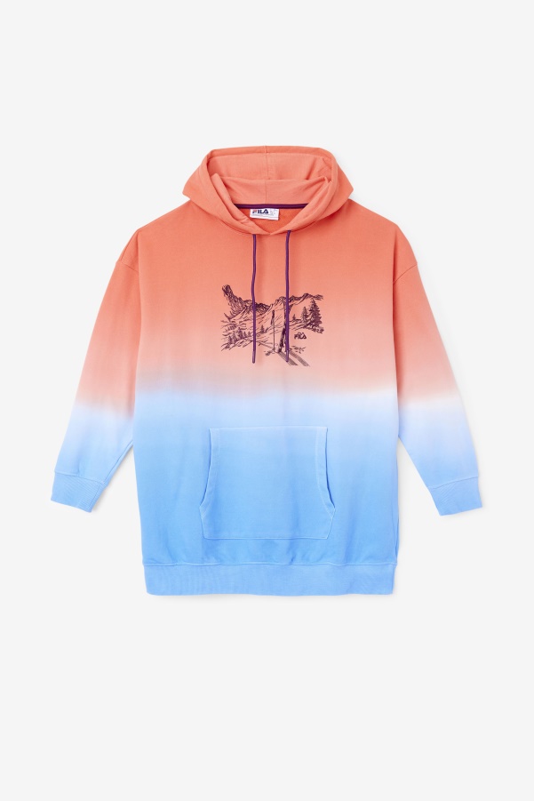 Destiny Oversized Hoodie Orange/Charisma/Cayenne Fila