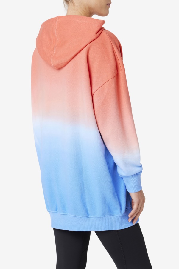 Destiny Oversized Hoodie Orange/Charisma/Cayenne Fila