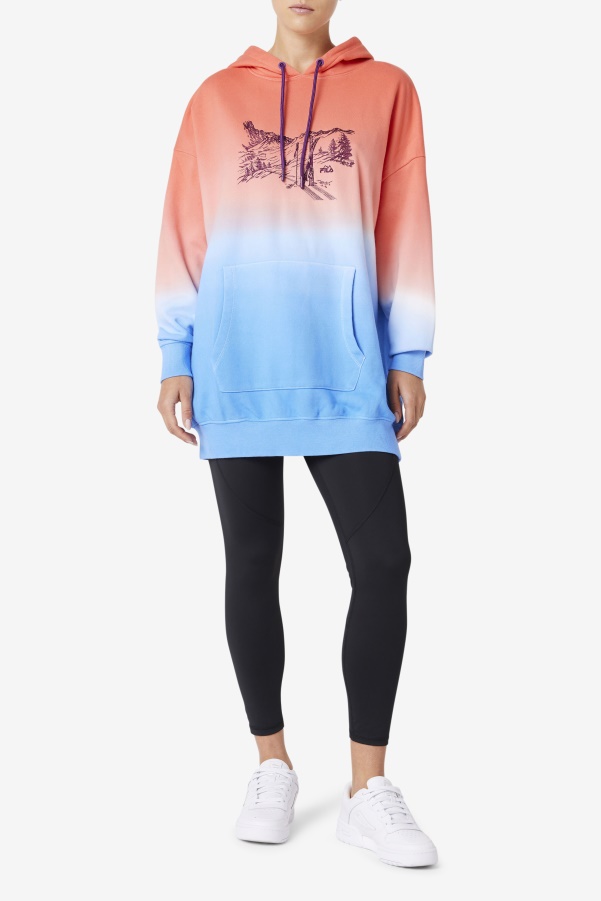 Destiny Oversized Hoodie Orange/Charisma/Cayenne Fila