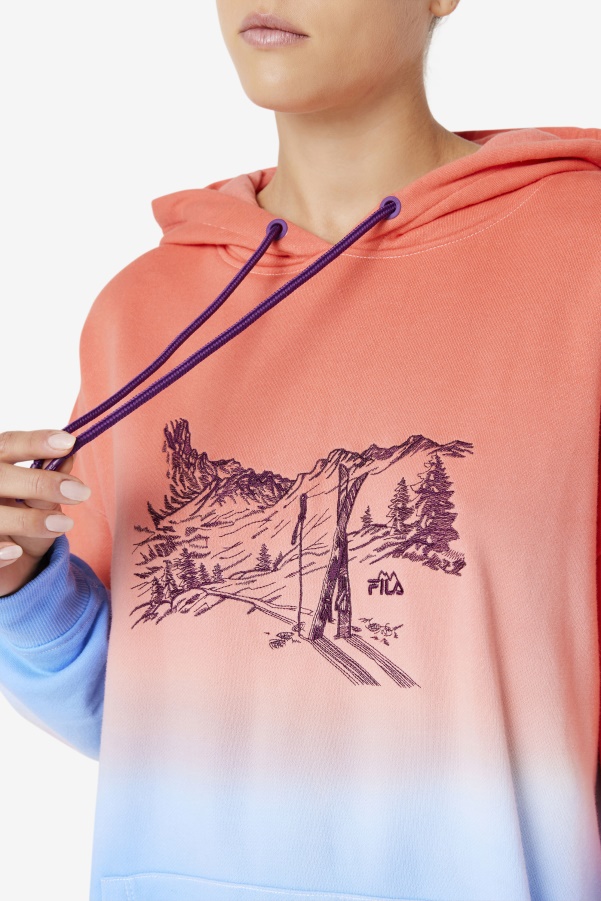 Destiny Oversized Hoodie Orange/Charisma/Cayenne Fila