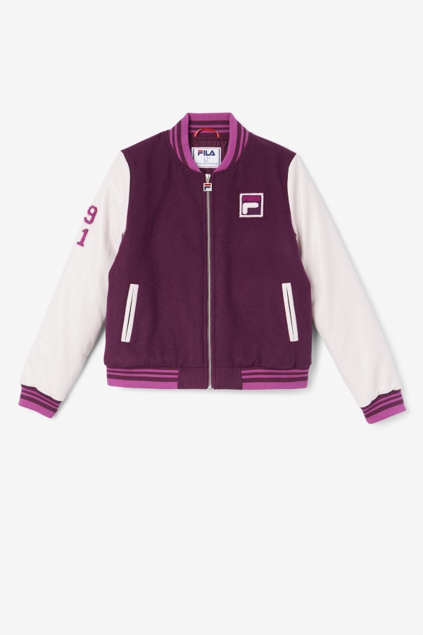 Fila Grape Wine/Potpourri/Rouge Dixon Varsity Jacket