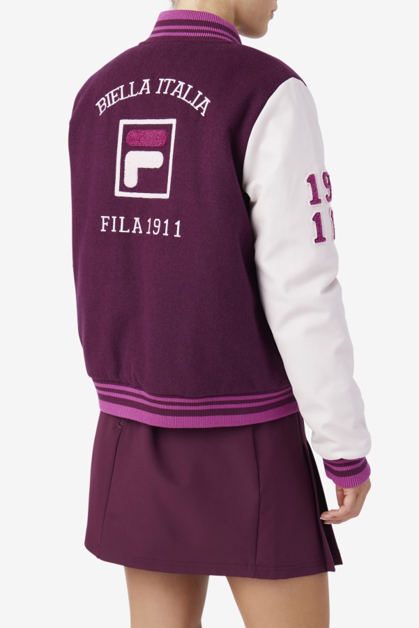Fila Grape Wine/Potpourri/Rouge Dixon Varsity Jacket