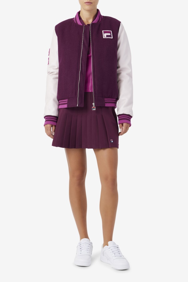 Fila Grape Wine/Potpourri/Rouge Dixon Varsity Jacket