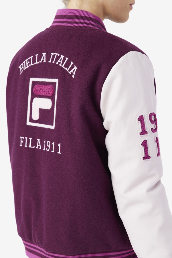 Fila Grape Wine/Potpourri/Rouge Dixon Varsity Jacket