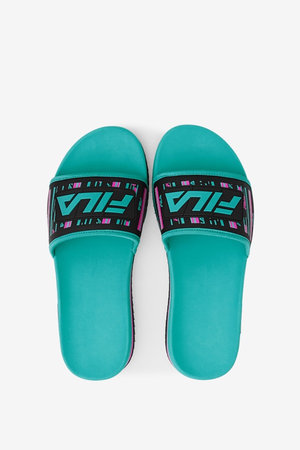 Men's Lunar Slide Fila Black/Pink Glow/Ceramic