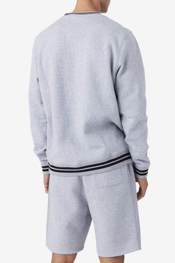 Taylor Crewneck Sweatshirt Light Grey Marl/Black/Mimosa Fila