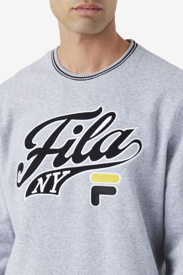 Taylor Crewneck Sweatshirt Light Grey Marl/Black/Mimosa Fila