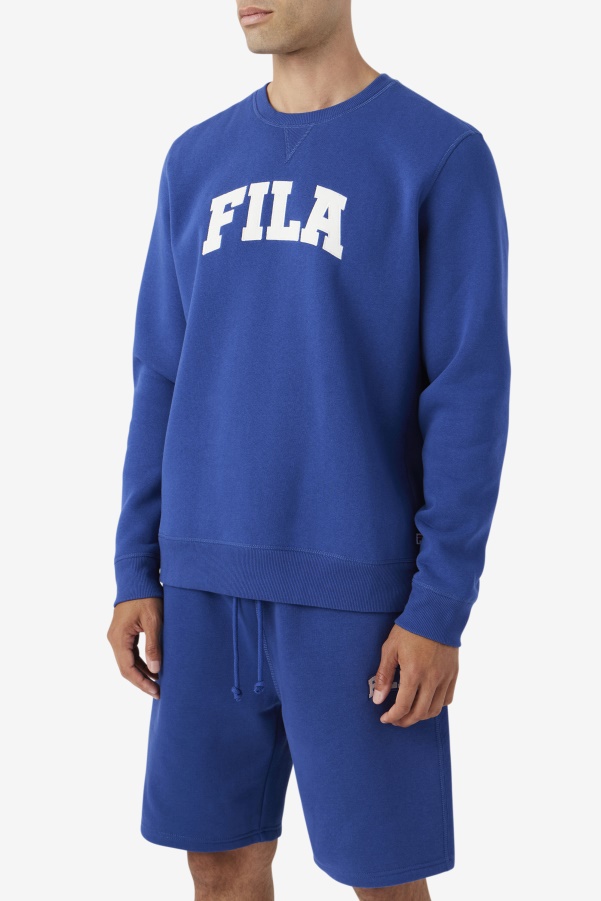 Blue/Gardenia Fila Kory Crewneck Sweatshsirt