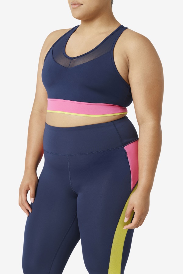 Fila Navy Uplift Racerback Bra Top