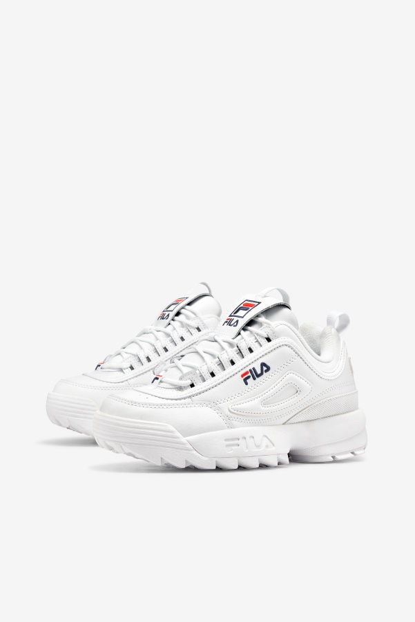 Women's Disruptor 2 Premium Fila White/Navy/Red