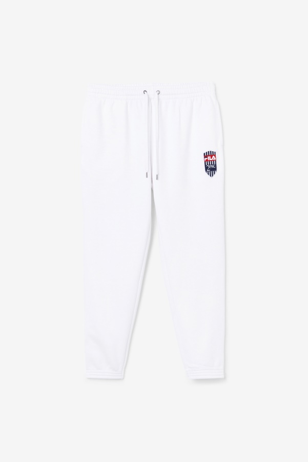 White Fila 2Pac Patch Jogger
