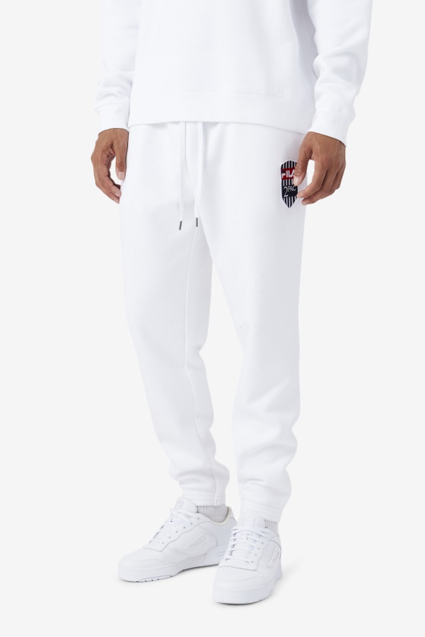 White Fila 2Pac Patch Jogger