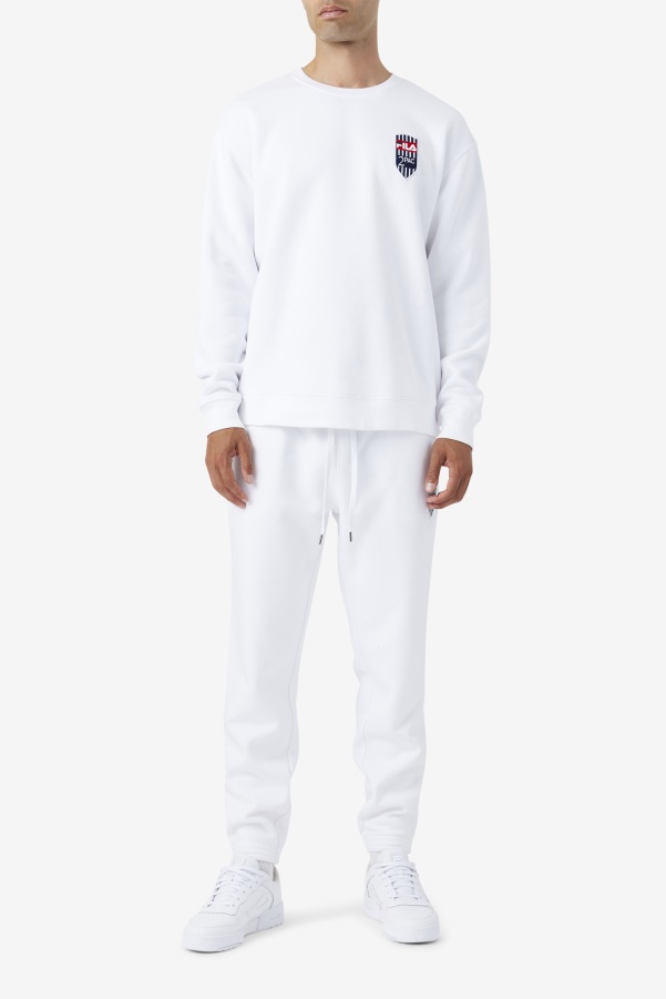 White Fila 2Pac Patch Jogger