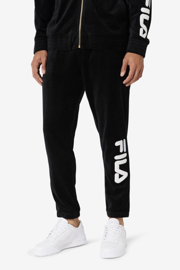 Black/White/Skywalk Mansur Velour Pant Fila