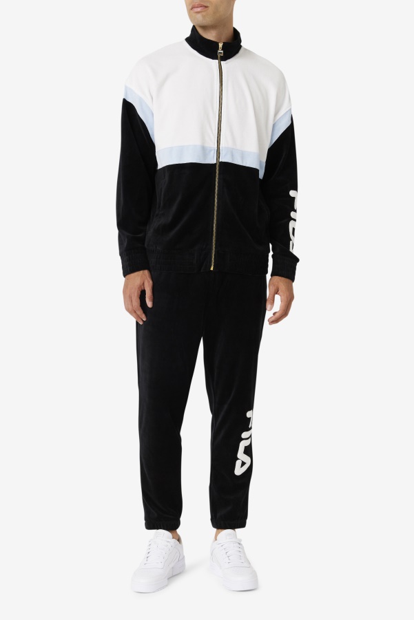 Black/White/Skywalk Mansur Velour Pant Fila