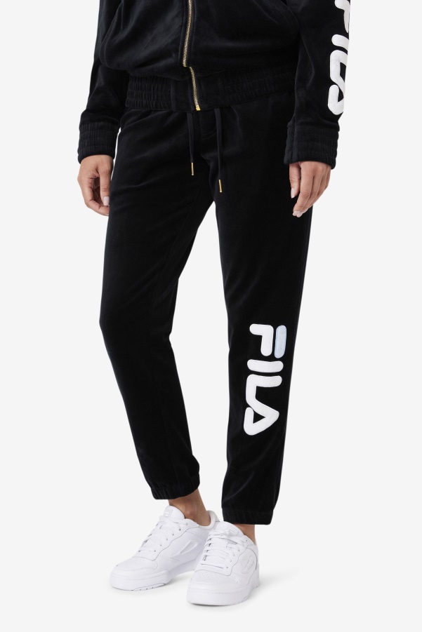 Black/White/Skywalk Mansur Velour Pant Fila