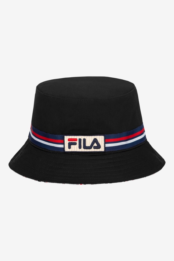 Fila Black reversible bucket hat