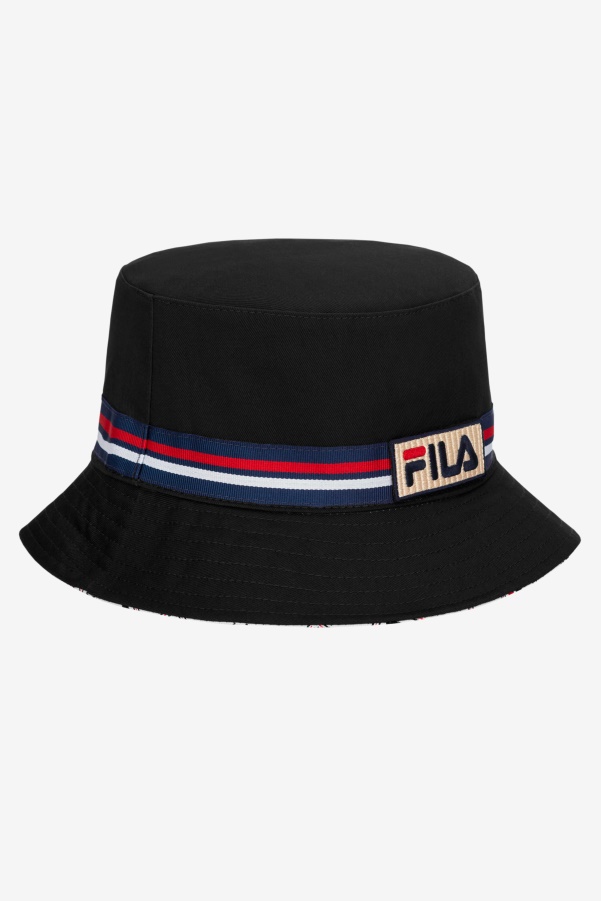 Fila Black reversible bucket hat