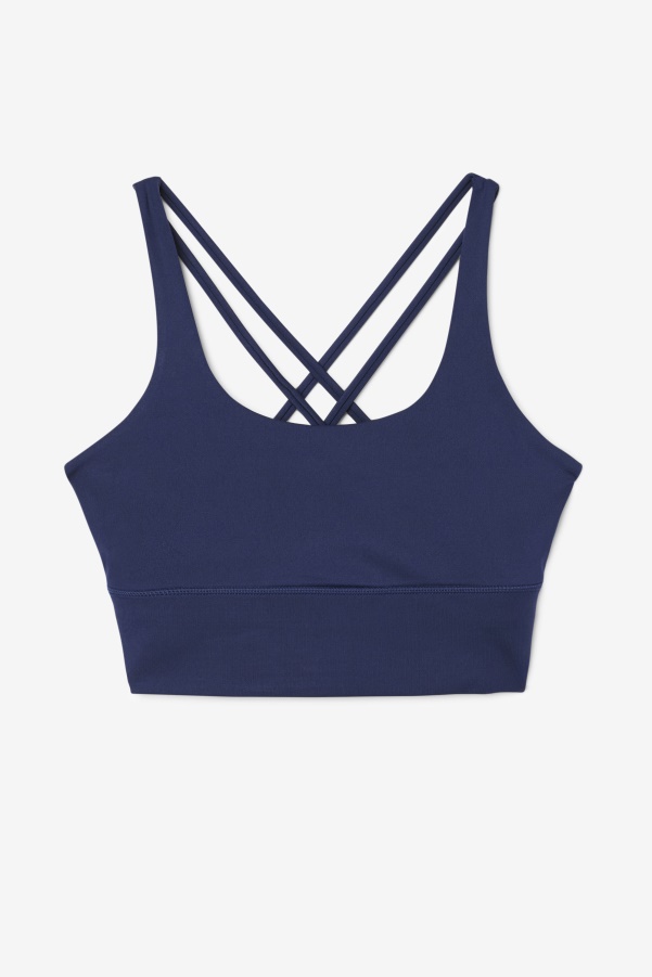 Uplift Cross Back Bra Top Navy Fila