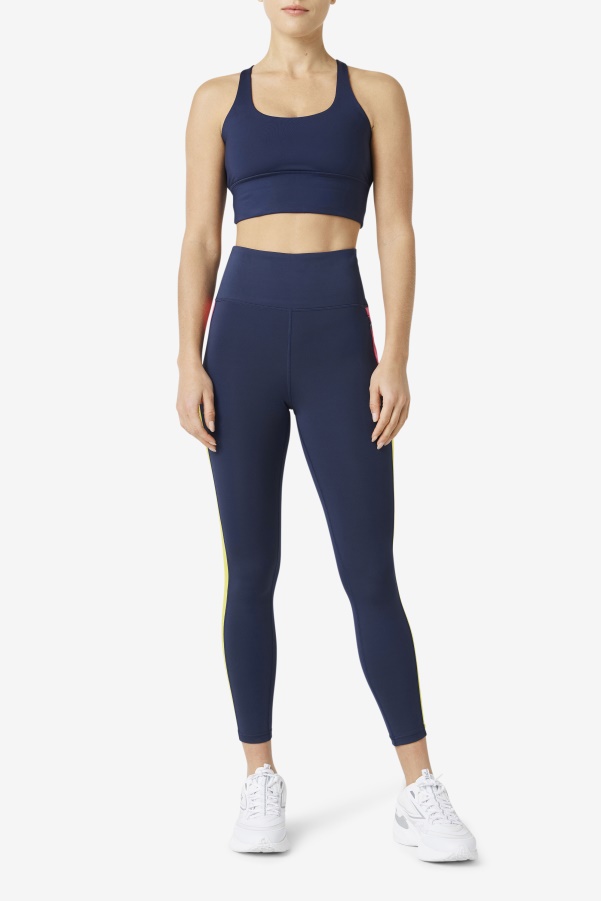 Uplift Cross Back Bra Top Navy Fila