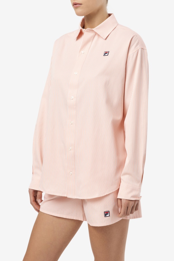 Coral Almond/White Ariella Dress Shirt Fila