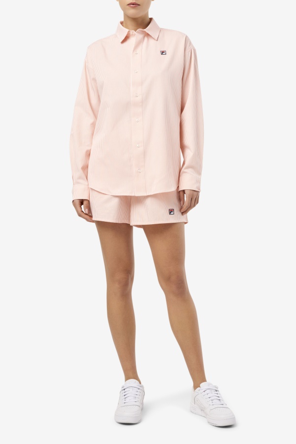 Coral Almond/White Ariella Dress Shirt Fila