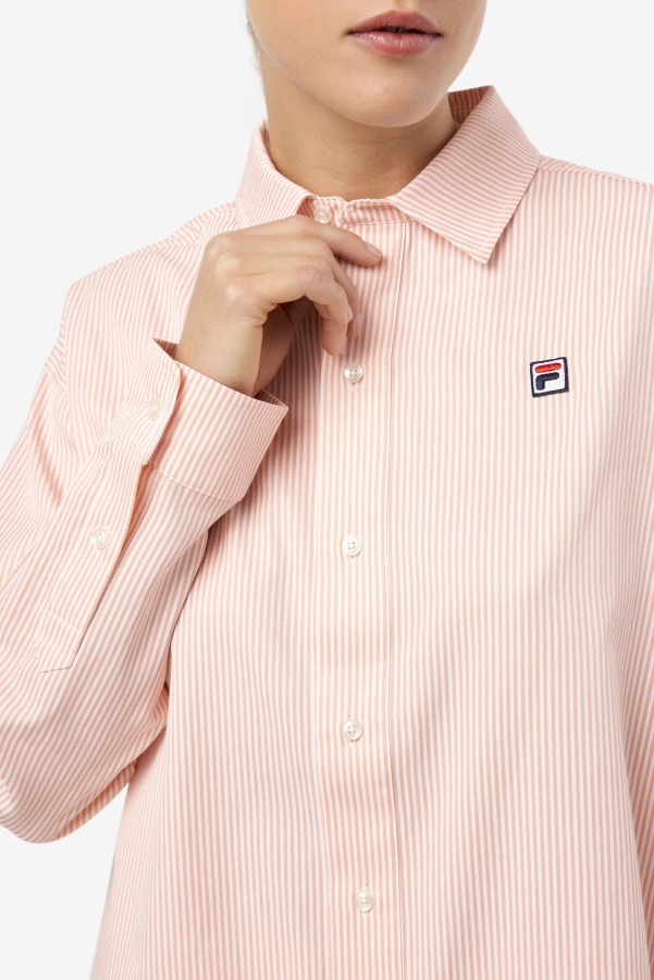 Coral Almond/White Ariella Dress Shirt Fila