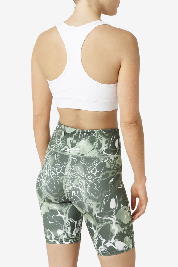 White Uplift Racerback Sports Bra Fila