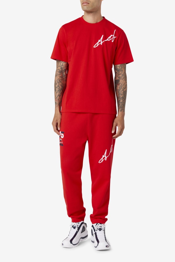 Red Fila Grant Hill Orson Pant