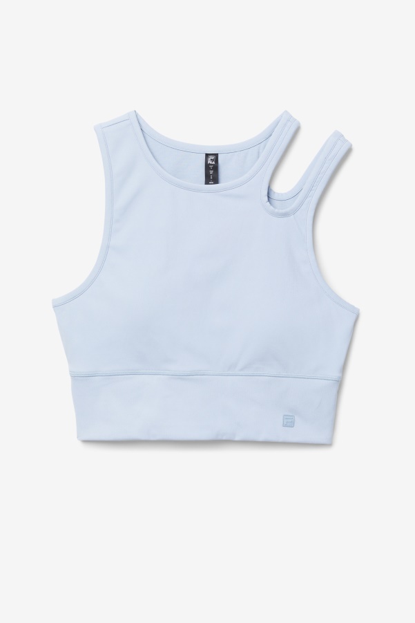 Blue Fog Uplift Slice Crop Bra Top Fila