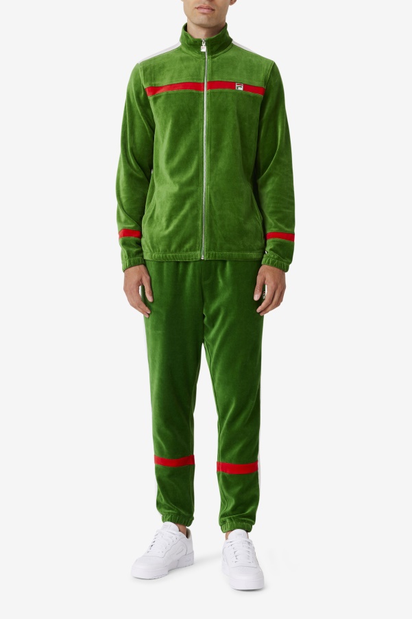 Formal Garden/White/Red Ravid Velour Pant Fila