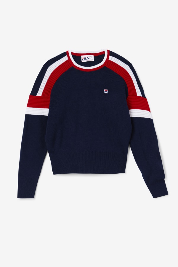 Frankie Knit Crew Fila Navy/Red/White