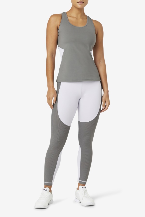 Fila Uplift Open Racerback Tank Top Gargoyle/Lavender Blue