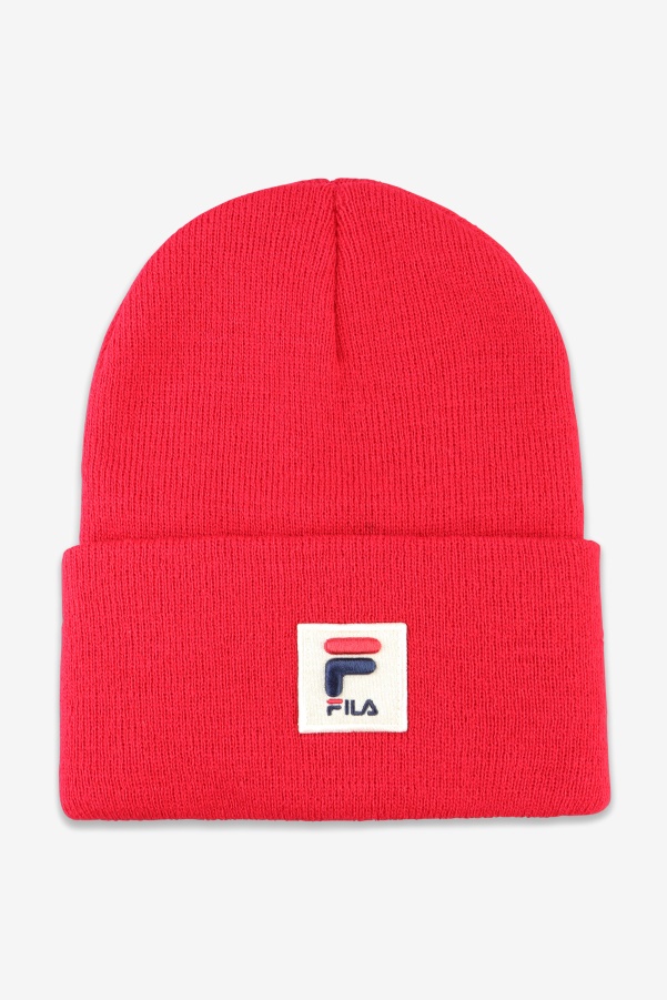 Fila Red Cuffed Beanie