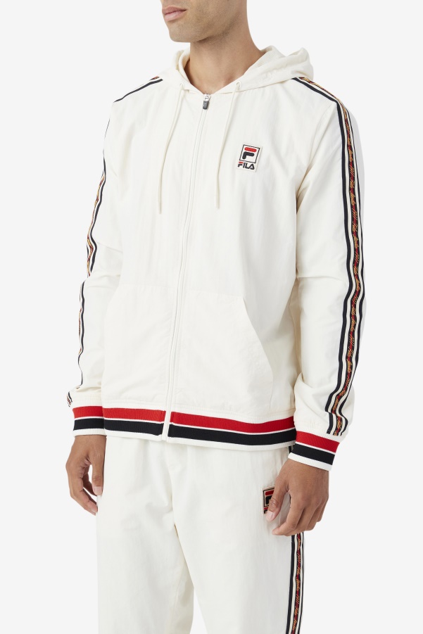 Gardenia/Black/Red Fila Faras Wind Jacket