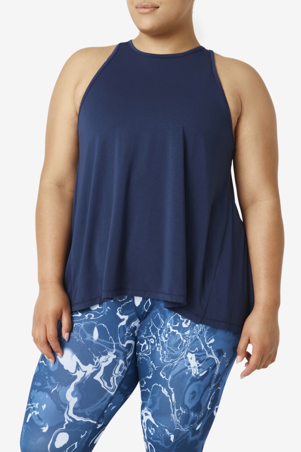 Fila Fi-Lux Open Back Tank Top Navy