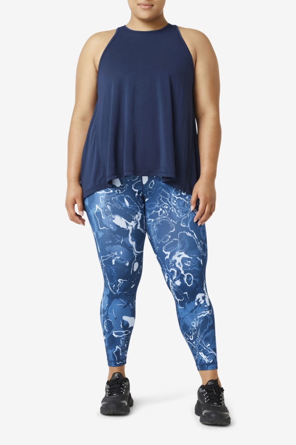 Fila Fi-Lux Open Back Tank Top Navy