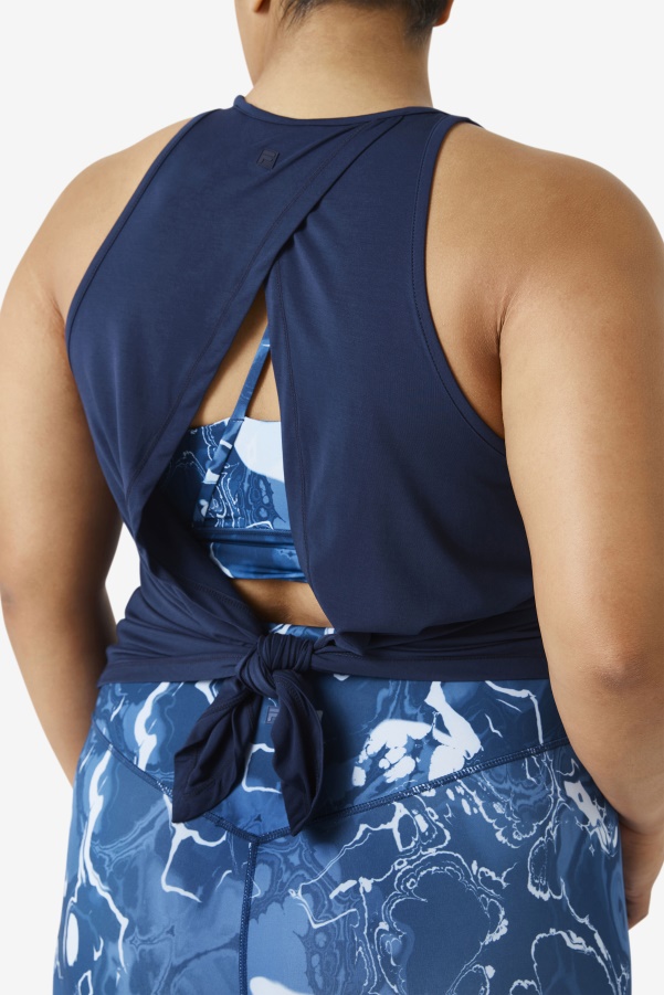 Fila Fi-Lux Open Back Tank Top Navy