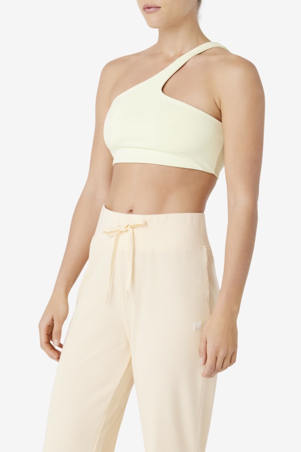 Fila Kady Asymmetric Bra Top Tender Yellow