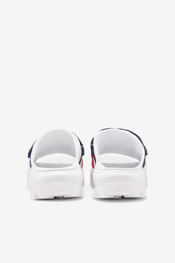 Men's outdoor slide Fila White/Navy/Red