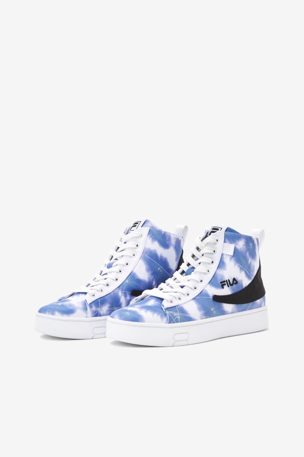 White/Bright Cobalt/Storm Blue Women's Gennaio Tie Dye Fila