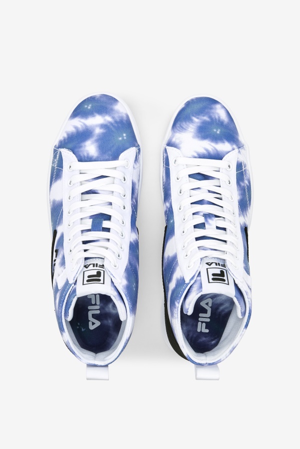 White/Bright Cobalt/Storm Blue Women's Gennaio Tie Dye Fila