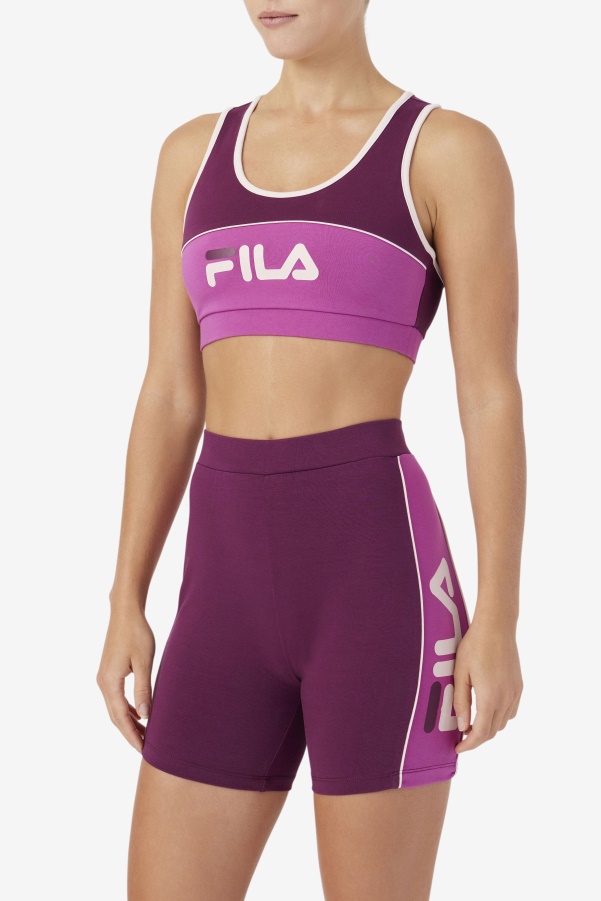 Grape Wine/Rouge/Potpourri Kairi Bra Top Fila