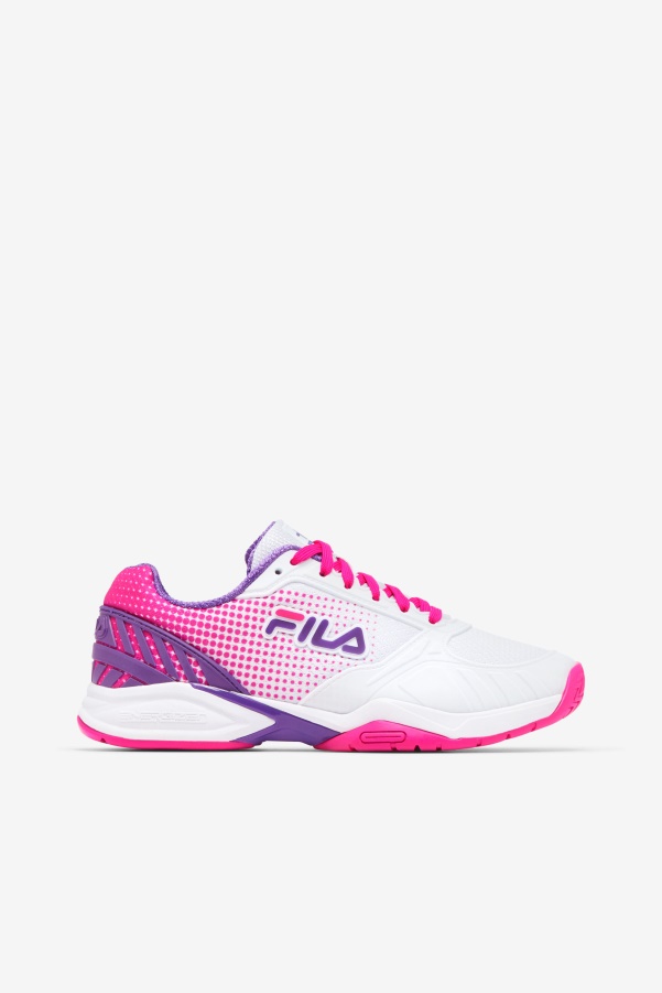 Women's Volley Zone Fila White/Pink Glo/Purple