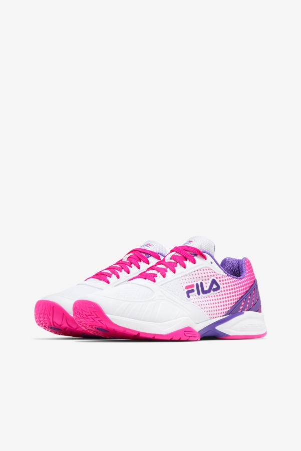 Women's Volley Zone Fila White/Pink Glo/Purple