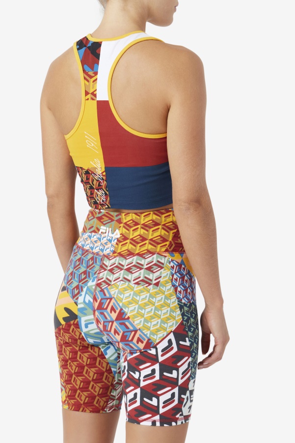 Yellow/White/Rhubarb/Ocean Zhuri Tank Fila