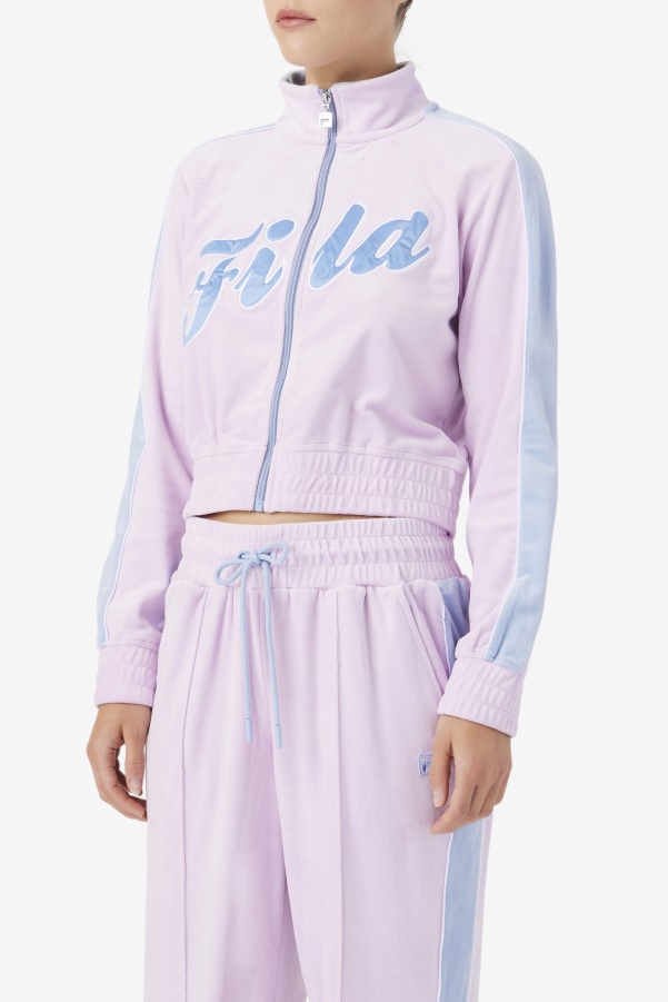 Valery Velour Jacket Fila Orchid/Blue/White