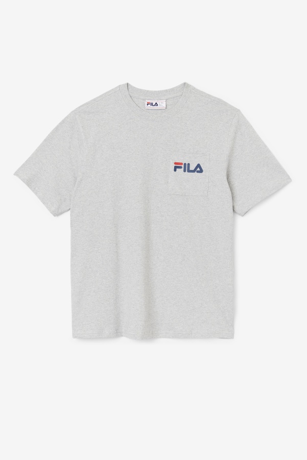 Curtis Pocket Tee Fila Light Grey Marl